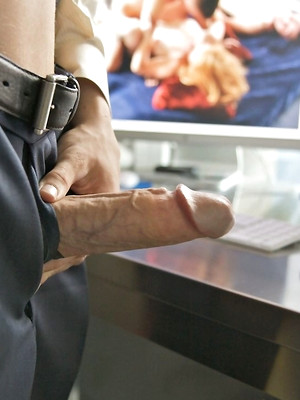 Gay male in Office hunk Matt Casey shows his perfect body