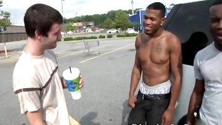 XXX Gay clips contains Caleb Bridges gets two black cocks