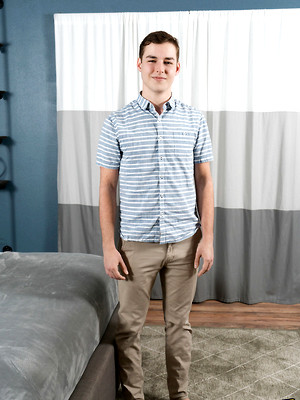 Hot boys nude photos - Handsome Freddy strips in his room and showcases his hot body and big cock