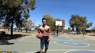 Free gay sex with Athletic Basketball Stud Lonny Ball Jerks Off