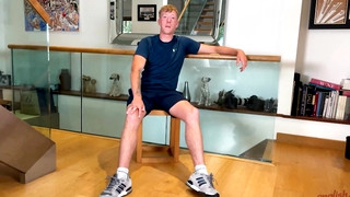 Gay porn video Straight Young Lad Wanks his Long Uncut Cock & gets a Little Helping hand & Squirts Big!