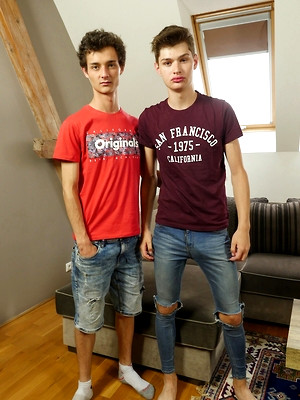 Cute uncut gay boys - Skinny gay boys Alan Caine and Curtis Cameron fucking raw