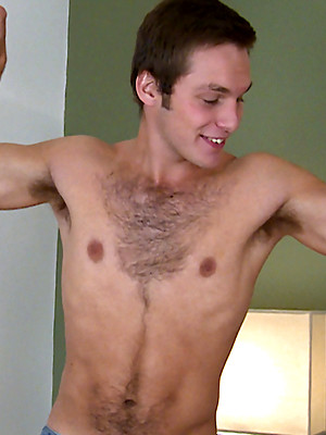 Gay sex pics with Horny Young Hairy Stud Rudy Shows off his Mighty Uncut Erection & Fires Cum Over his Head!