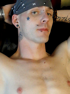 Free gay porn pics with Pierced Rocker Skater