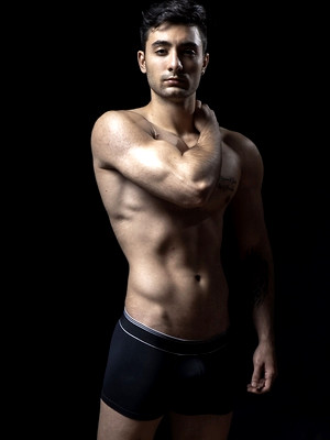 Gay porn pics Amiro big guy posing first time