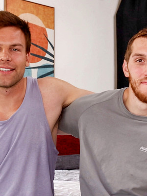 Gay sex pics with Calvin Russe & Max Harden Can't Wait To Get Their Clothes Off For Their Hot Flip-Flop FUCK