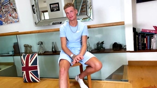 Free gay sex with Young Slim Louis Wanks his Huge 8 Inch Uncut Cock & Squirts a Big Load Everywhere!