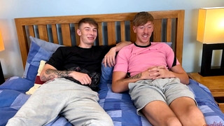 Gay porn video Straight Young Jay Fucks his Best Mate's Tight Hole & Both Lads Uncut Cocks Explode with Cum!