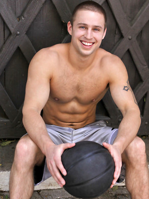 Hot gay album pics Basketball fanatic Grant shows cock
