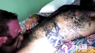 Free gay sex with BEARFILMS Hairy Bears Russell Tyler and Atlas Grant Bareback