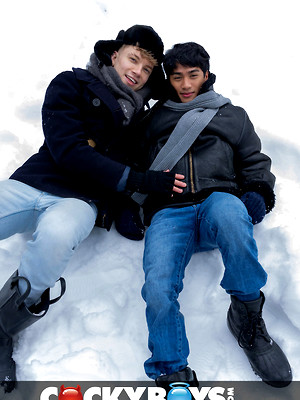 Cute uncut gay boys - SNOW PLOW: Caden Dior & Luca Knight