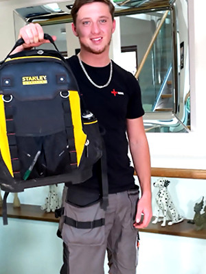 Hot boys nude photos - Young Straight Electrician Wanks his Rock Hard Uncut Cock & Cums Using his Tools!