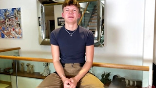 Free gay porn video Young Handsome Teen gets Manhandled & his Hard Uncut Cock Shoots Cum!