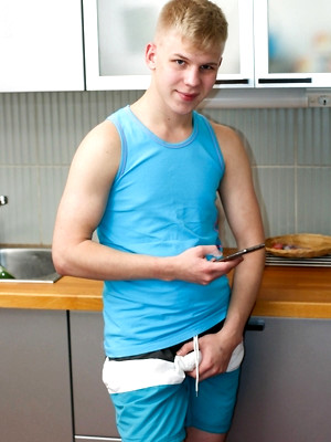 Gay male in A dick pic from a friend has this teen boy wanking