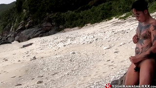 Gay Outdoors porn video Japanese Yoshi Kawasaki Jerks off Outdoor