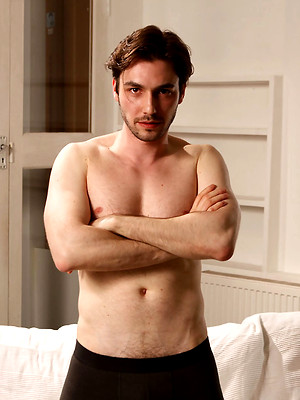 Gay porn pics Felix shows his sexy ass and jerking off dick