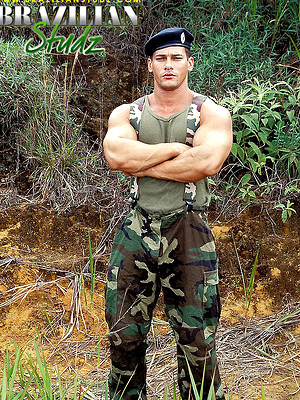 Free gay xxx pics with Brazilian soldier Arthur