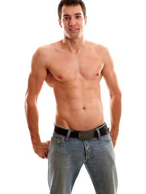 Free gay porn pics with Have a look at his mature body with seductive muscles