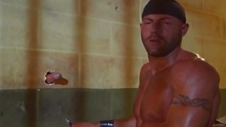 Free gay porn video Bear Gives Blowjob Through Glory Hole