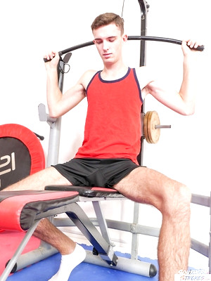 Gay sex pics with Adam Barnes solo