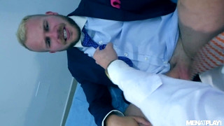 Free gay sex with DR NICK NORTH EXAMINES MALEK TOBIAS' ASS