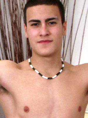 XXX gay photos of Hunky Young Personal Trainer Dilon Santos Showing off his Very Hard Uncut Erection