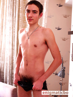 Cute uncut gay boys - Juan shows his boner