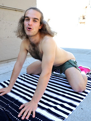 Free gay xxx pics with Naked out on the roof with Reece Anderson