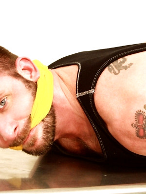 Gay male in Morgan Black in jockstraps