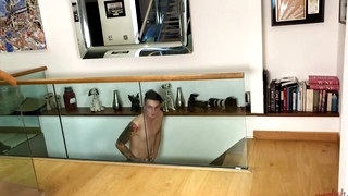 Check new gay sex scene with Young Horny Lad Flynn Wank his Massive Uncut Cock & Gets a Little Helping Hand & Shoots a Big load!
