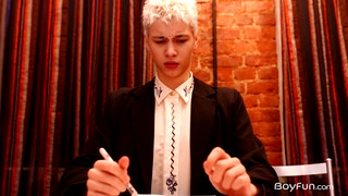Free gay porn video Sexy blonde twinks Alex Rosa and Dean Slim fuck