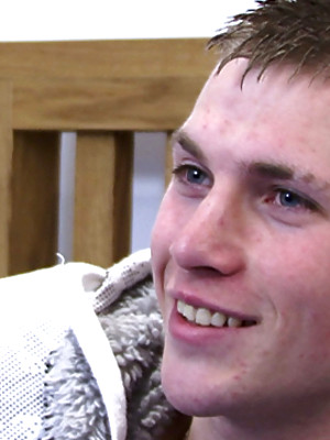 Gay sex pics with Cheeky str8 blond lad