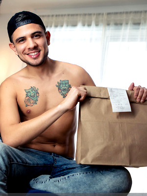 Gay sex pics with Delivery Guy