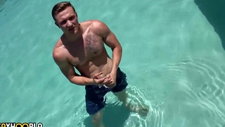 Check new gay sex scene with Big Cock Blonde Ryan Lacey Jerks Off