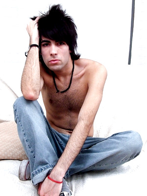 Hot gay album pics Nicolas plays with his latin cock