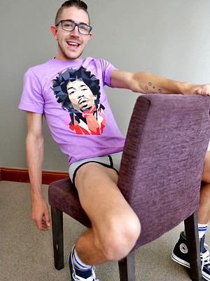 Gay male in Super Hung Mates - Damien Dyson showing off his fat cock