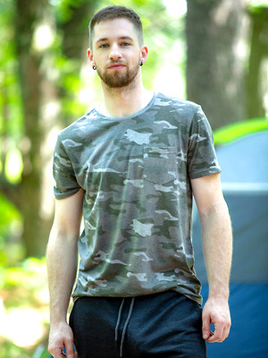 Free gay porn pics with Pitching A Tent