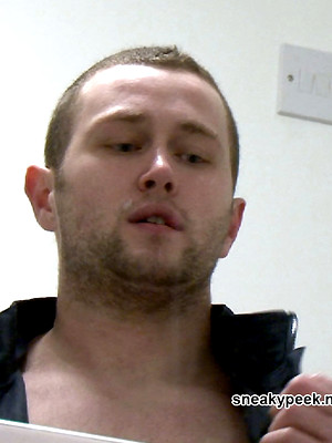 XXX gay photos of The horny young builder turns up again to visit the toilet in the bus station.