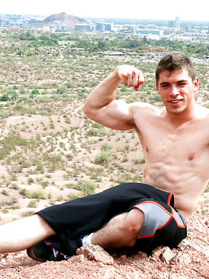 XXX gay photos of Rugged Climber Jock Joel Wentz