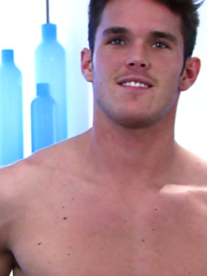 XXX gay photos of Straight Young Footballer Jay Hall Slides Up & Down on the Massive Blue Dildo