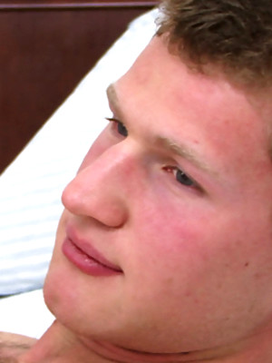 Free gay porn pics with Sebastian shows his hairy chest and cock