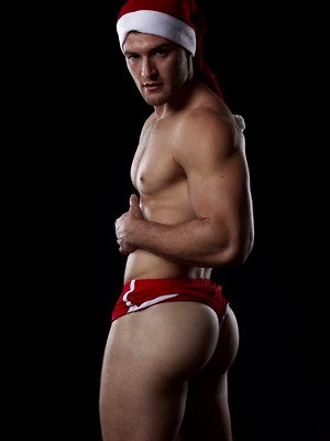 XXX gay photos of Christmas hunk