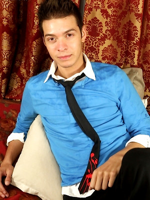 Cute uncut gay boys - Gorgeous Matt Steele eating his own cum after masturbating.