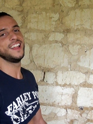 Gay pics of Gay bodybuilder Stany Falcone has doggystyle anal sex with a hot bottom