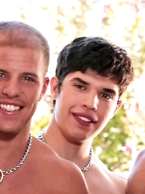 Gay pics of Male maids getting seduced and fucked by handsome boys in a gay orgy