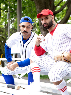 Free gay porn pics with Take Me Out To The Butt Game