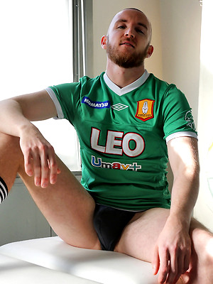 Gay porn pics Aussie boy Dylan Anderson stripping and stroking