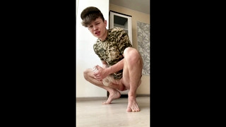 Gay porn video Young Soldier with Huge Cock & FLESHLIGHT FUCK / Boy next Door / Cute / Fit / Naughty