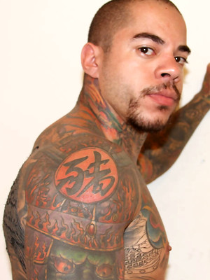 XXX gay photos of Tattooed papi Diego Castro Solo (with toys)