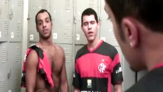 Check new gay sex scene with Latin Locker Room 3-way